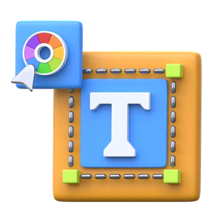 Text Editor 3 D Design Thinking Icon 3D Icon