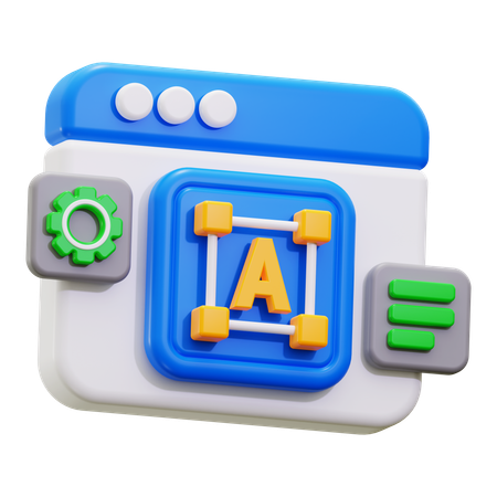 Text editor  3D Icon