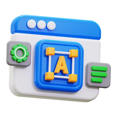 Text editor  3D Icon