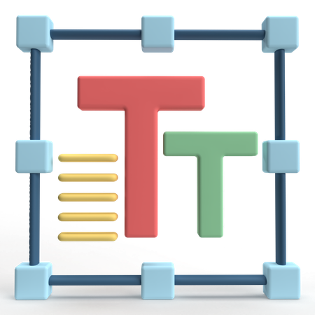Text Field  3D Icon