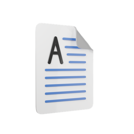 Text File  3D Icon