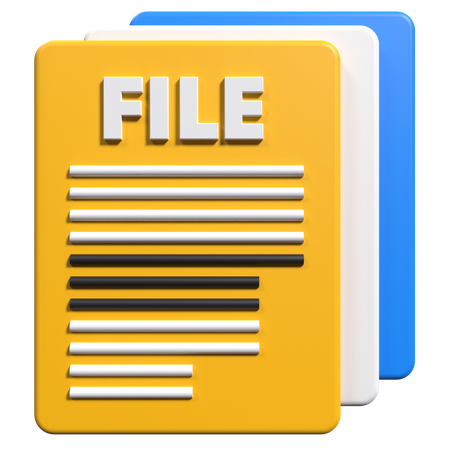 Text File  3D Icon