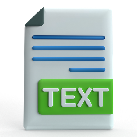 Text File  3D Icon
