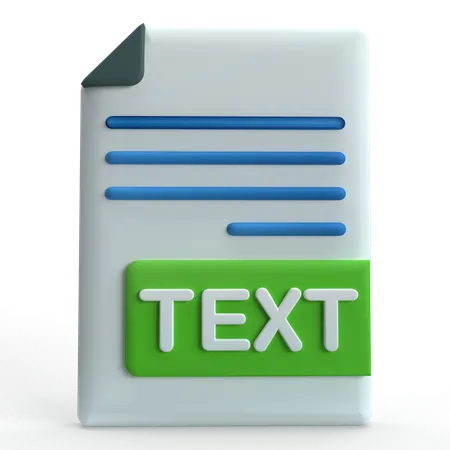 Text File  3D Icon