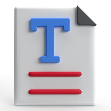 Text File  3D Icon