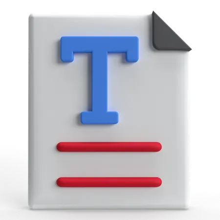 Text File  3D Icon