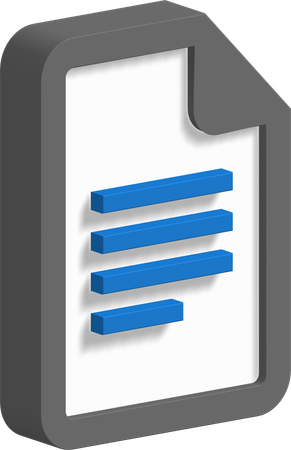 Text file  3D Icon