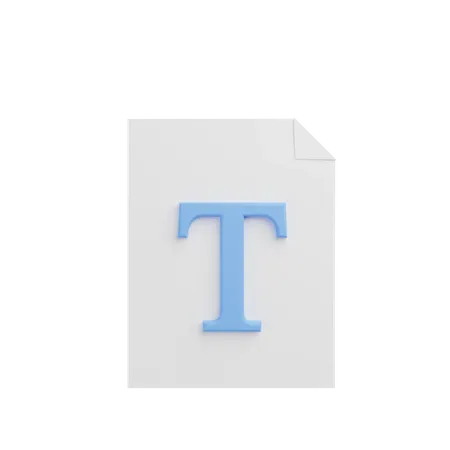 Text File  3D Illustration