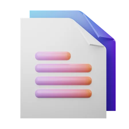 Text File  3D Illustration