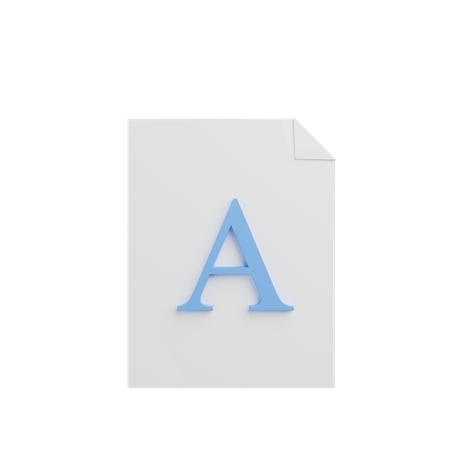 Text File  3D Illustration