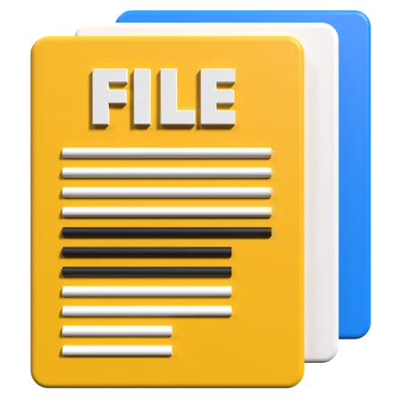 Text File 3D Icon