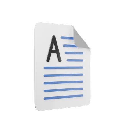 Text File  3D Icon