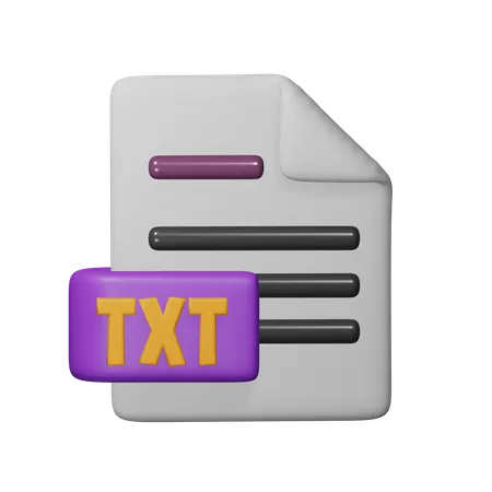Text File  3D Icon