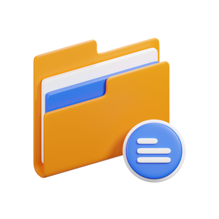 Text Folder  3D Icon