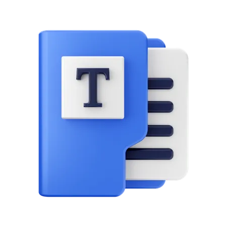 Text Folder  3D Icon