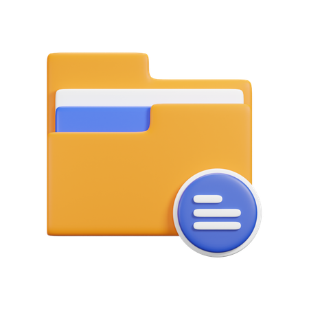 Text Folder  3D Icon