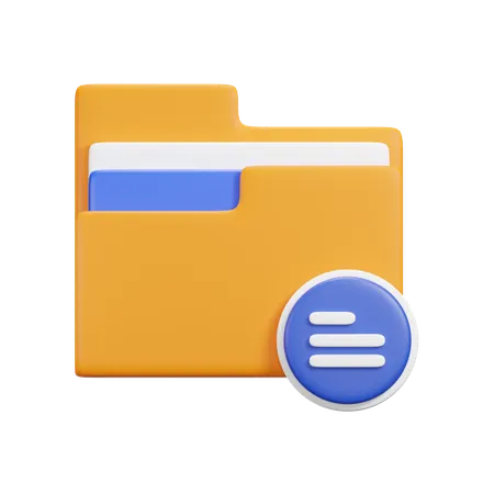 Text Folder  3D Icon