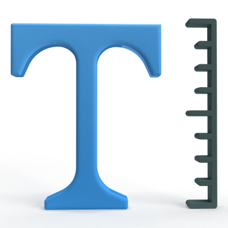 Text Height  3D Icon