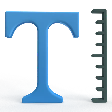 Text Height  3D Icon