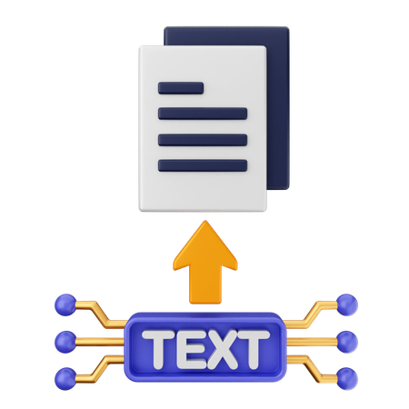 Text in Datei ai  3D Icon