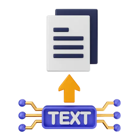 Text in Datei ai  3D Icon