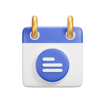 Textkalender  3D Icon