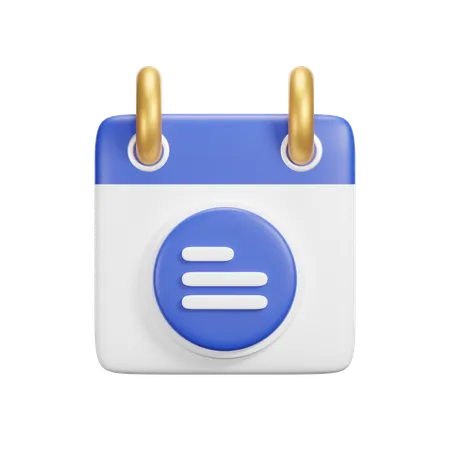 Textkalender  3D Icon