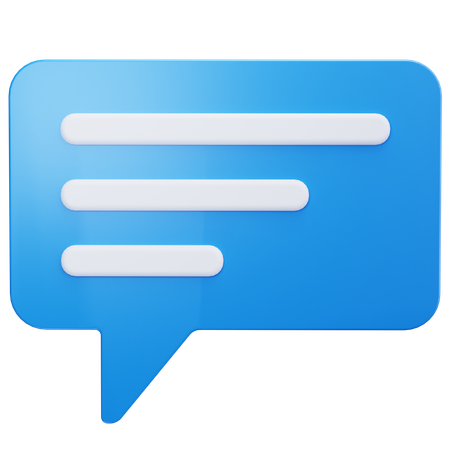 Text Message  3D Icon