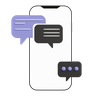 text messaging 3d illustration