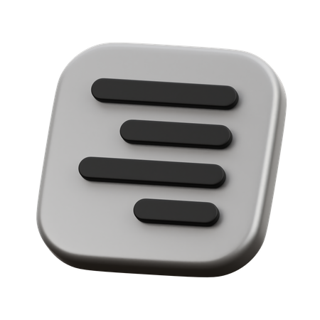 Text rechtsbündig ausrichten  3D Icon
