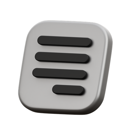 Text rechtsbündig ausrichten  3D Icon