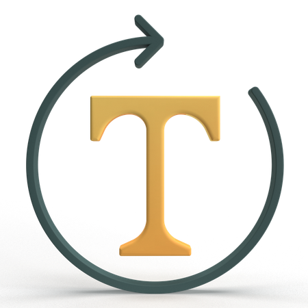 テキストの回転  3D Icon