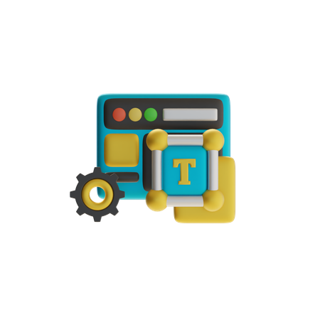 Text Settings Tab  3D Icon