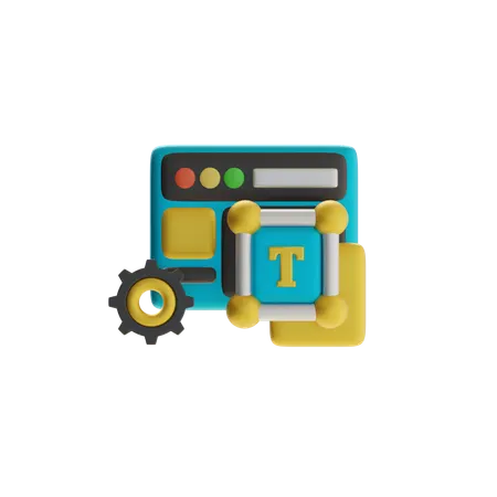 Text Settings Tab  3D Icon