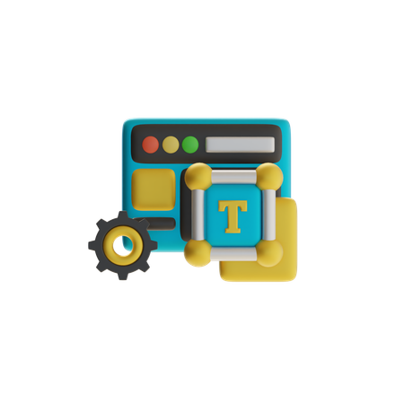 Text Settings Tab  3D Icon