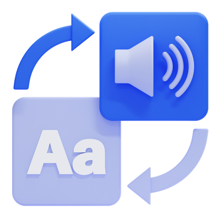 Text To Audio  3D Icon