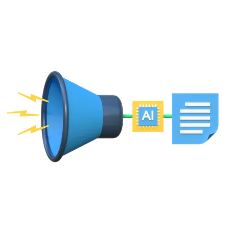 Text To Audio Generation  3D Icon