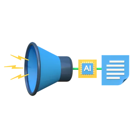 Ai Text To Audio Generation Artificial Inteligence Icon 3 D Illustration 3D Icon