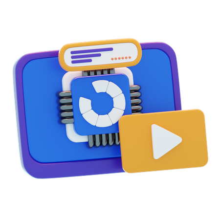 Text To Video  3D Icon