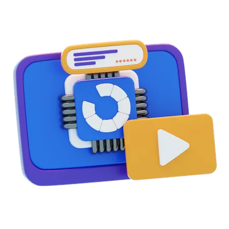 Text To Video  3D Icon