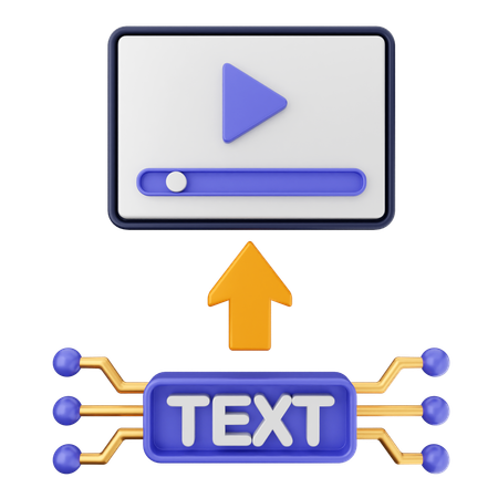 Text To Video Ai  3D Icon