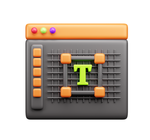 Text Tool  3D Icon