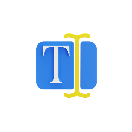 텍스트 입력  3D Icon