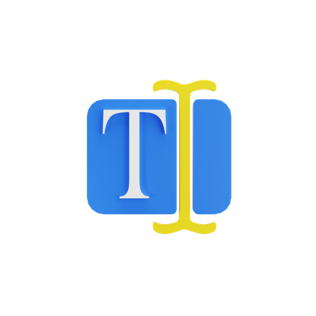 Text Typing  3D Icon
