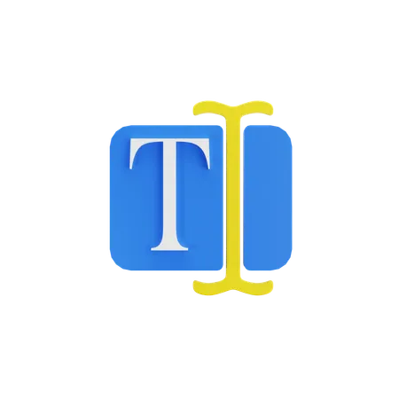Text Typing  3D Icon