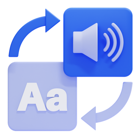Text zu Audio  3D Icon