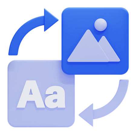 Text zu Bild  3D Icon