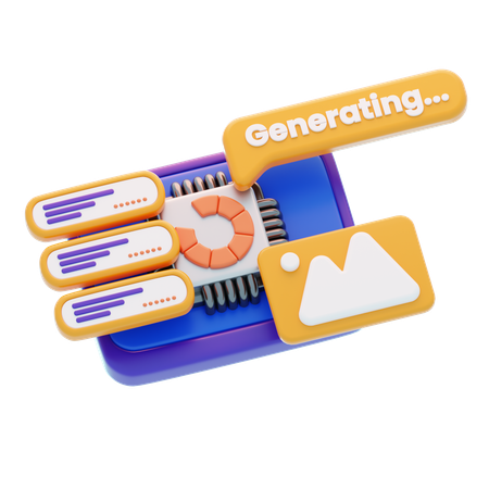Text zu Bild  3D Icon