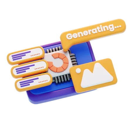 Text zu Bild  3D Icon