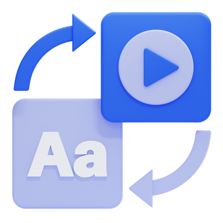Text zu Video  3D Icon